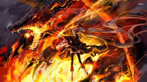 anime fire girl wallpapers top  anime fire girl backgrounds