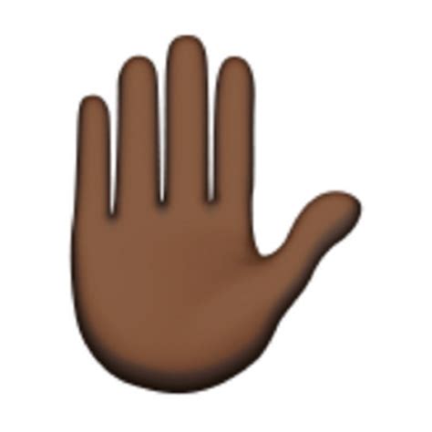black raised hand emoji ub ufff