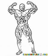Coloring Pages Ronnie Coleman Builder Body Bodybuilder Getdrawings Getcolorings Color sketch template