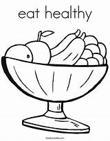 Coloring Healthy Eat Fruit Bowl Built California Usa sketch template