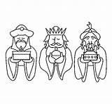 Wise Men Three Coloring Drawing Coloringcrew Pages Sketch Christmas Parties Tres Paintingvalley Reyes Magos Los Gifts sketch template