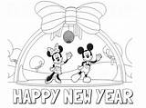 Year Coloring Pages Mickey Mouse Minnie Printable Print Size sketch template