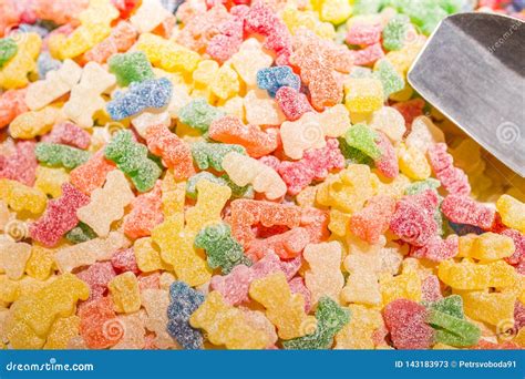 gummy bears candy covered  sour sugar editorial stock photo