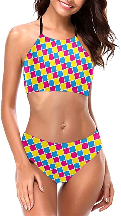 Wallpapers Illusions Optical Lattice Checkered Women Bikini