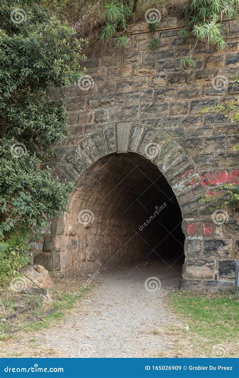 eastern side   historic railroad tunnel  waterval boven stock image image  village