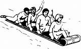 Toboggan Clipart Clipground Sledding sketch template