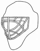 Hockey Goalie Helmet Colorare Mask Netart Maschere Ritagliare Carnevale Getdrawings Maschera Archzine sketch template