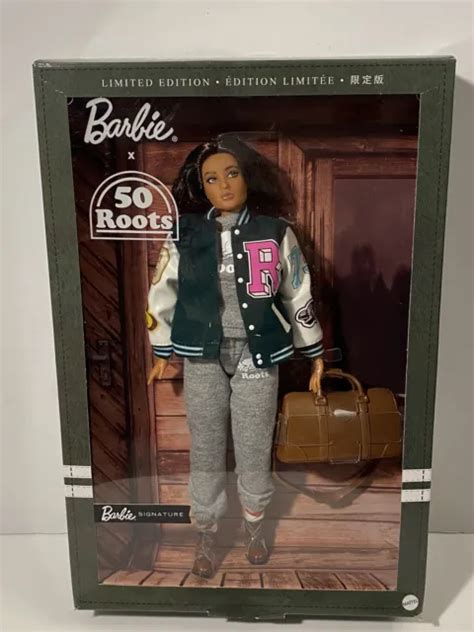 barbie x roots 50th anniversary limited edition doll 2023 nib mattel