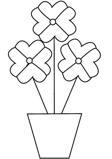 flower pot coloring pages  printable coloring pages