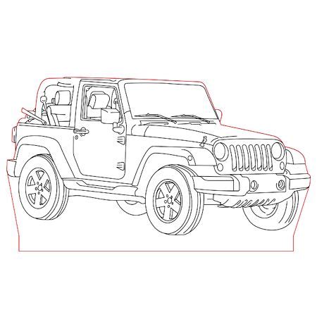 jeep renegade  illusion lamp vector file bee studio desenhos de