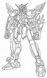 Gundam Lineart Wing Suit Mobile Pages Colouring Deviantart Unamed Search sketch template