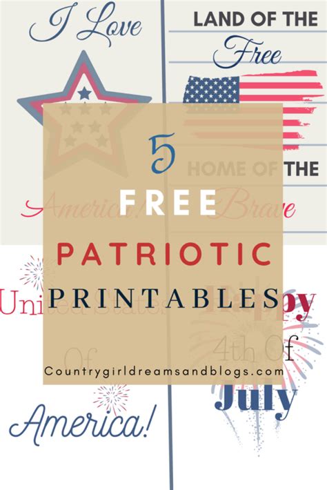 patriotic printables country girl dreams  blogs
