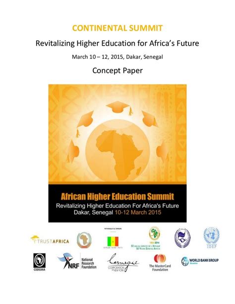 concept paper  higher education summit
