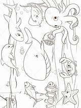 Underwater Coloring Mycoloring sketch template