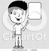 Teenage Talking Boy Adolescent Outlined Coloring Clipart Cartoon Vector Cory Thoman sketch template