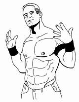 Coloring Wwe Pages Wrestlers Popular sketch template