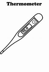 Thermometer Coloring Pages Temperature Gauges Body Slug Color Clipart Printable sketch template