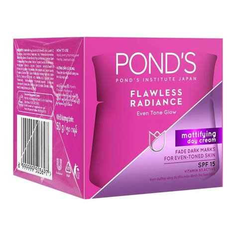 ponds flawless radiance  tone glow mattifying day cream