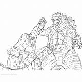 Godzilla Xcolorings Dragon Monsters Coloringpagesonly Coloringhome Monsterverse Wingard Sequel sketch template