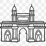 Coloring Mahal Taj sketch template