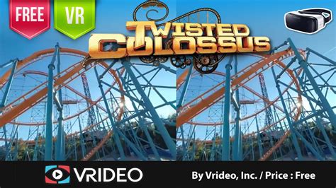 Vr Roller Coaster 3d Sbs Vrideo Twisted Lr Six Flags Twisted Colossus