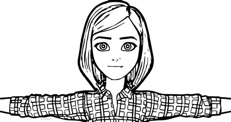 open hand girl coloring page wecoloringpagecom