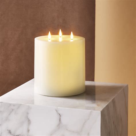 lamplust real wax ivory flameless candle   wicks  flameless
