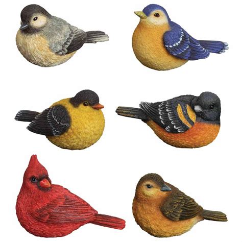 accents cha songbird classic mini bird figurine set   mini bird figurine  carson home