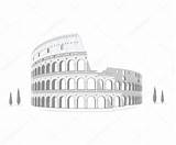 Colosseum Drawing Stock Highly Detailed Illustration Roman Depositphotos sketch template