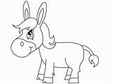 Donkey Donkeys Canot Preschool Mule Caballos Preschoolcrafts sketch template