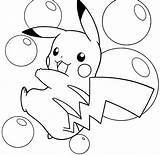 Pikachu Thunderbolt Attack Coloringpages234 sketch template