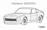 Datsun Coloring 280zx Loudlyeccentric sketch template