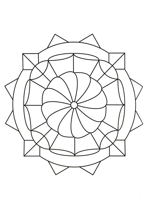 mandala coloring pages simple png  file