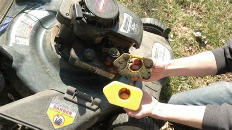 clean lawn mower paper air filter expert advice upd