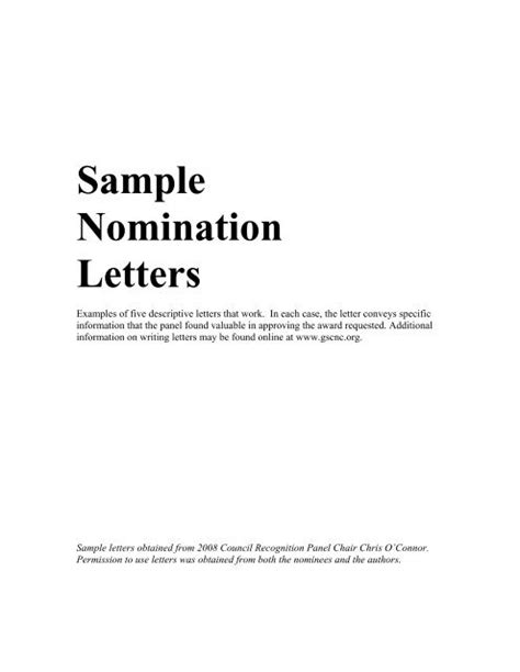 sample nomination letters girl scout council   nations capital