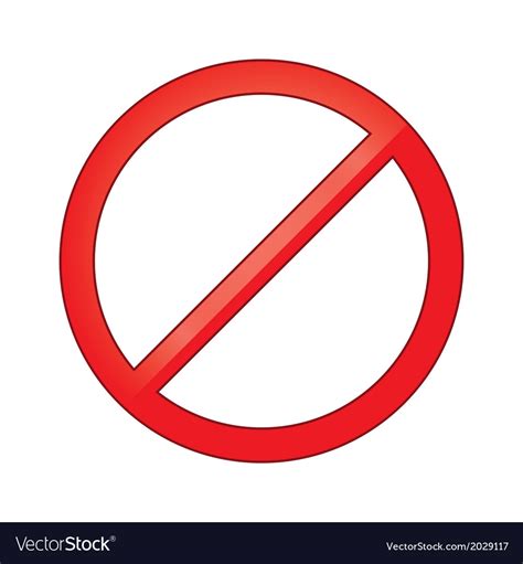 Sign Forbidden Circle Prohibited Royalty Free Vector Image