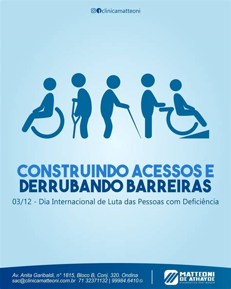 Dia Internacional De Luta Das Pessoas Com Deficiência Clínica Matteoni