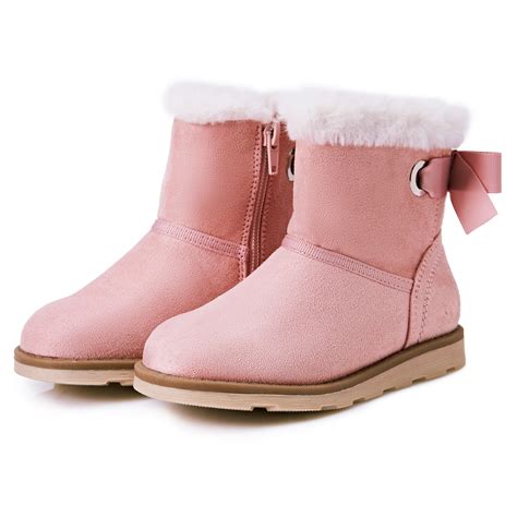 baby toddler clothing baby toddler girls pink hot pink winter faux fur suede boots warm cute