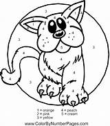 Color Number Cat Coloring Pages Printable Colouring Numbers Colors Animals Adults Kids Children Fall Friends Site sketch template