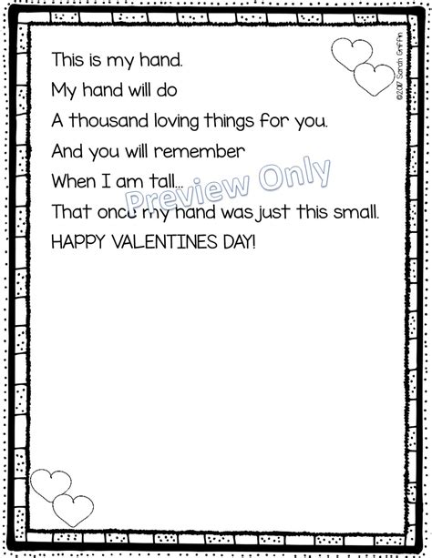 daughters  kindergarten  valentines day poems  kids