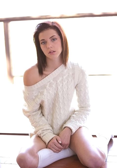 thoughtful teen kiera winters takes off white sweaters and panties on