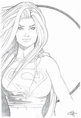 Supergirl Sketch Deviantart Coloring Pages Carl Riley Sketches Comic sketch template