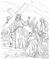 Jesus Crucifixion Drawing Coloring Cross Pages Kids Christ Getdrawings sketch template