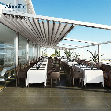 factory wholesale automatic retractable canopy  restaurant china automatic retractable