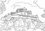 Castle Edinburgh Supercoloring Webstockreview sketch template