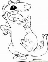 Reptar Coloring Rugrats Pages Coloringpages101 Cartoon Online sketch template