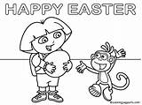 Dora Coloring Easter Pages Coloringpages4u sketch template