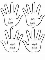 Left Right Hands Kindergarten Subject Grade sketch template