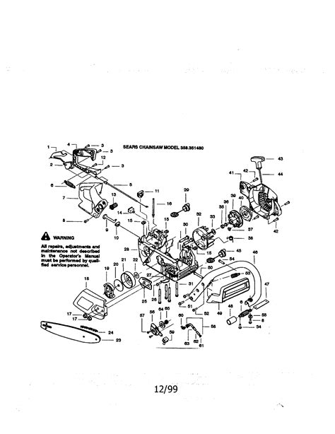 craftsman cc chainsaw parts diagram