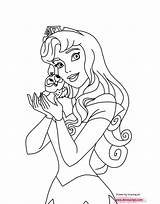 Coloring Aurora Pages Sleeping Beauty Baby Disney Book Owl Funstuff Disneyclips sketch template